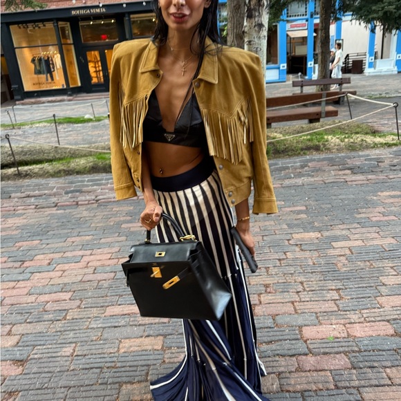 R13 Fringe suede Bomber Jacket - Picture 9 of 11